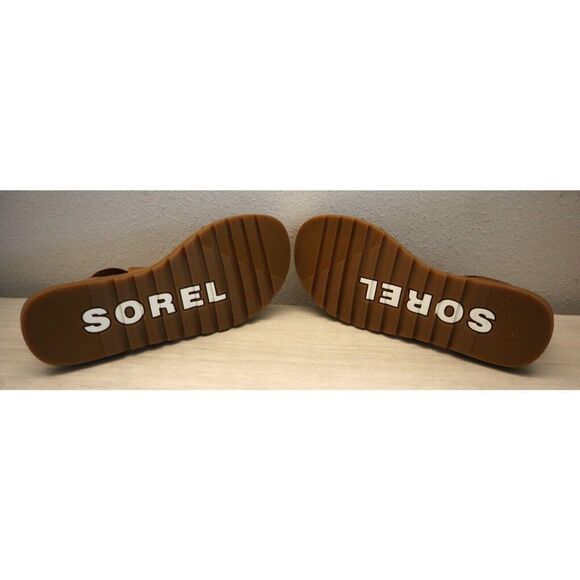 Sorel Women's Sz 7.5 Velvet Tan Leather Ella II Pull-On Sandals - Picture 4 of 11